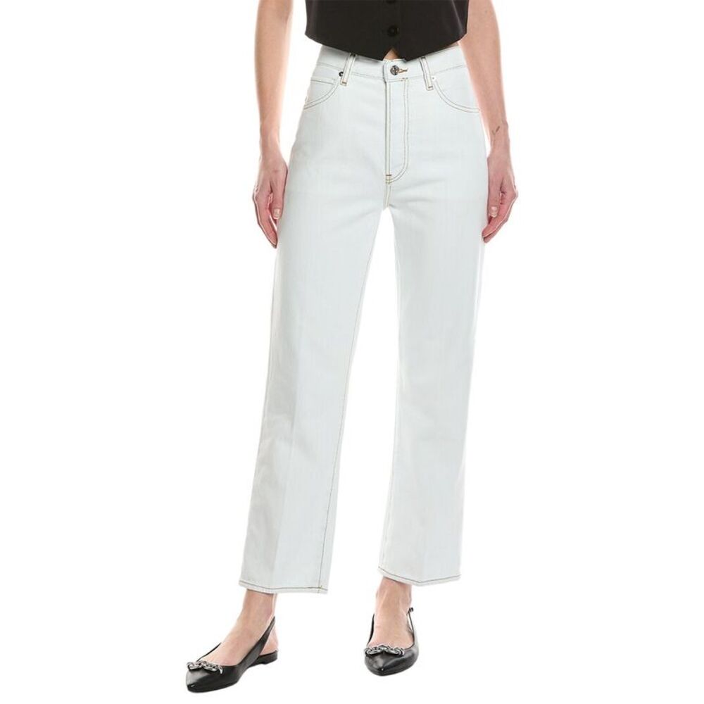 Frame Denim Womens Frame The Vertical Trinity Crop Jean, Blue